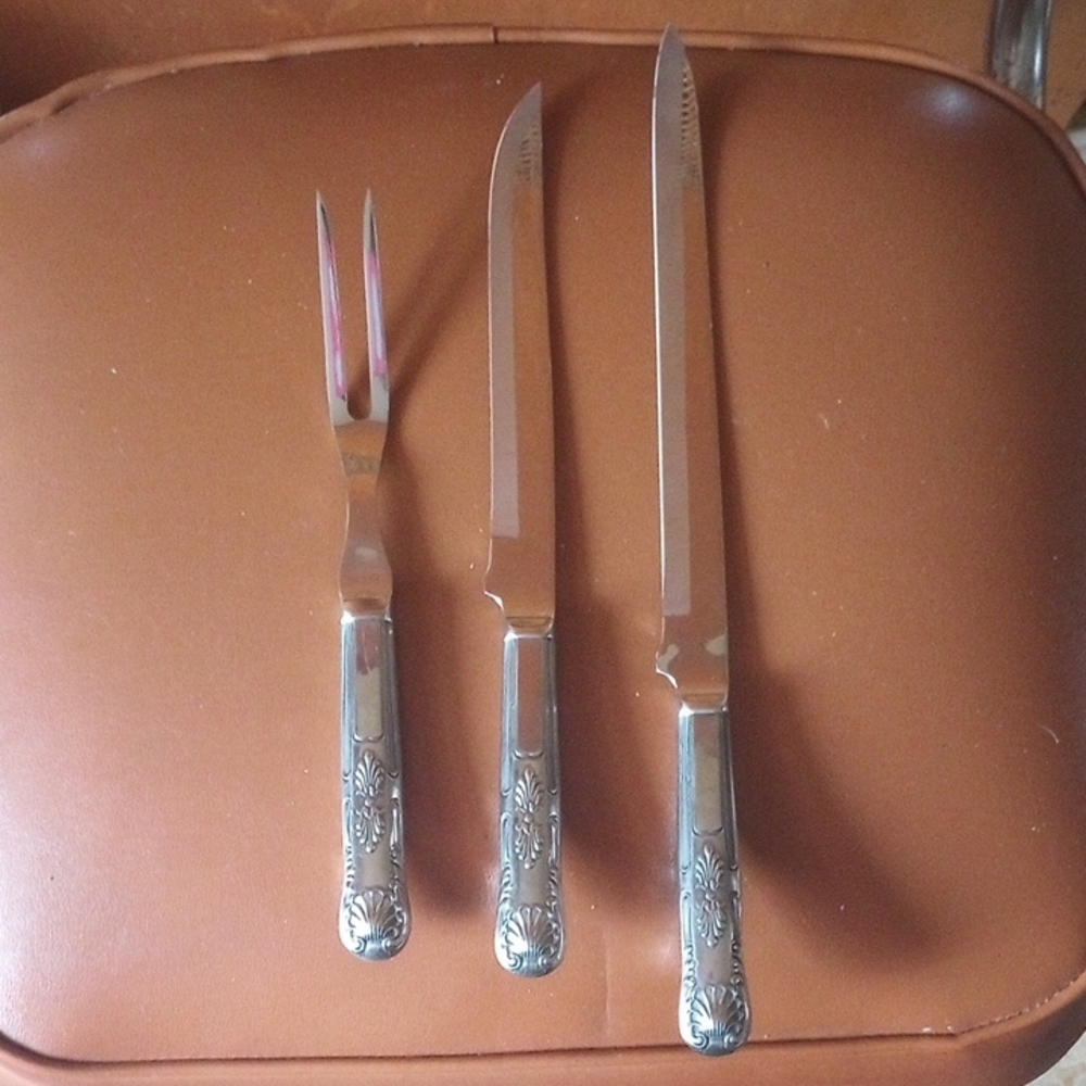Vintage Regent Stainless Steel Cutlery Set w/ Decorative Handles